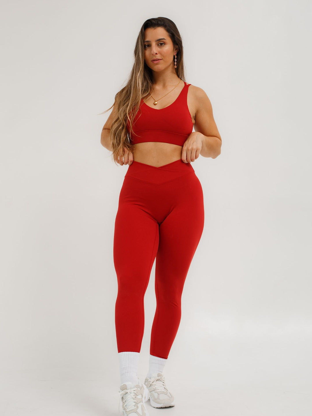 Bra &amp; Leggings Set — Red - lifeofavocado