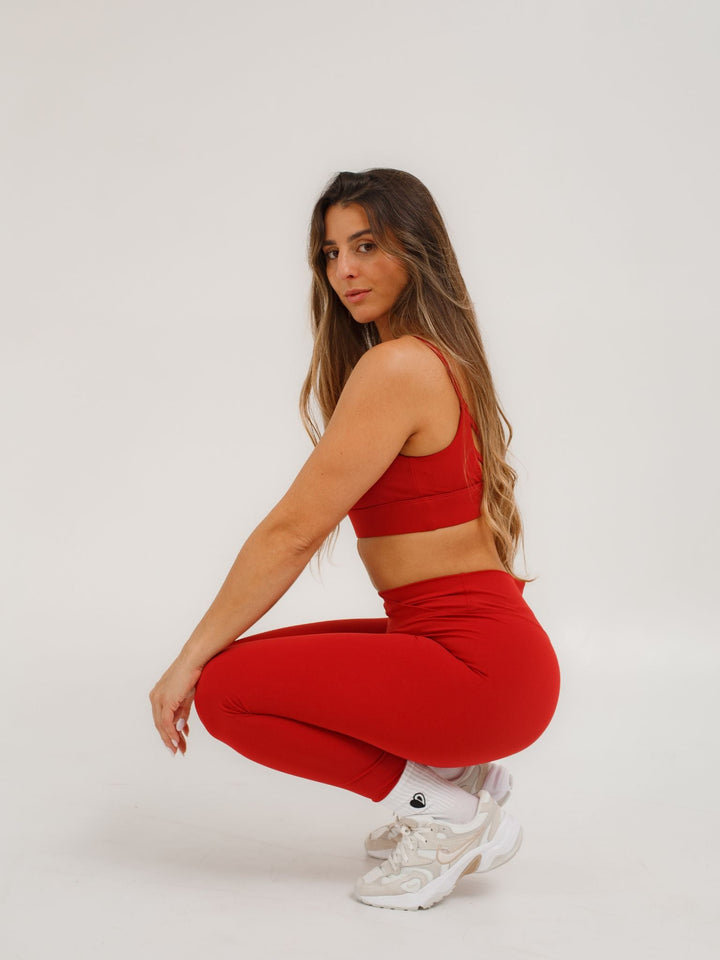 Bra &amp; Leggings Set — Red - lifeofavocado