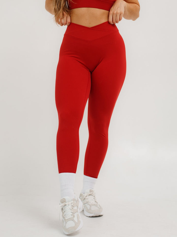 Vibe Leggings - Red - lifeofavocado